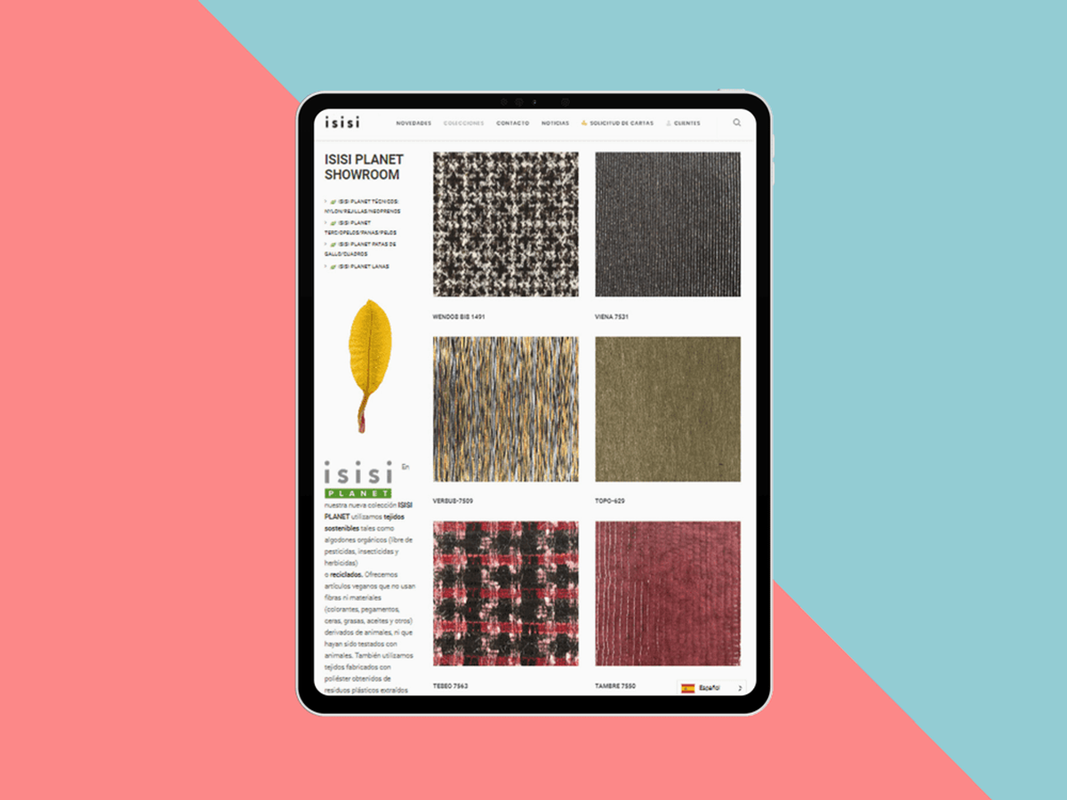 Proyecto de digitalización del catálogo textil de isisi Trend Design - Novedades | Grupo ZAS