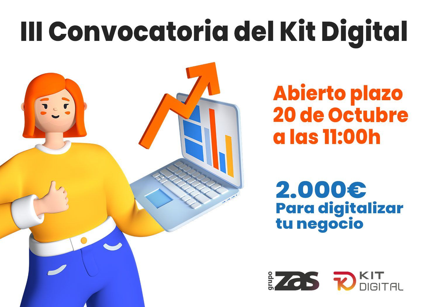 El 20 de Octubre se abre el plazo para empresas y autónomos de la tercera convocatoria.