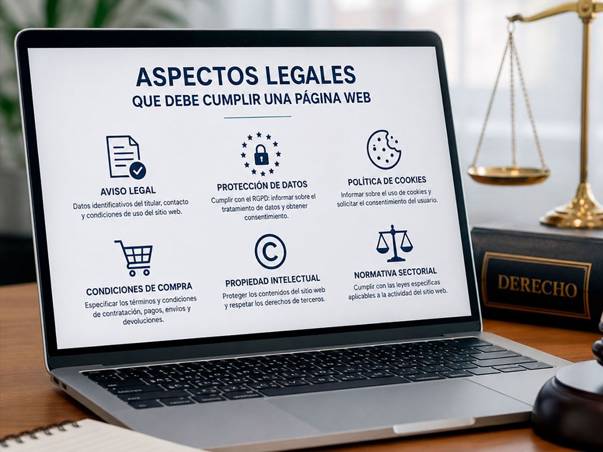 Aspectos legales de una página web en España 2026
